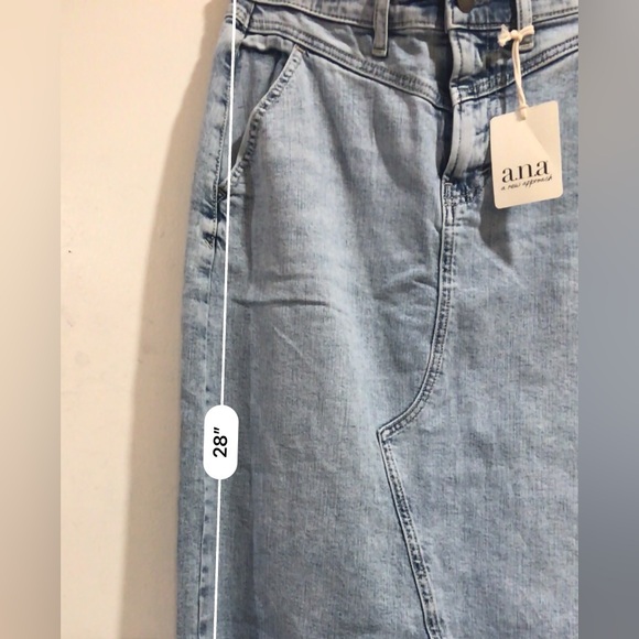 a.n.a a new approach light wash denim skirt size 4 - Picture 8 of 9